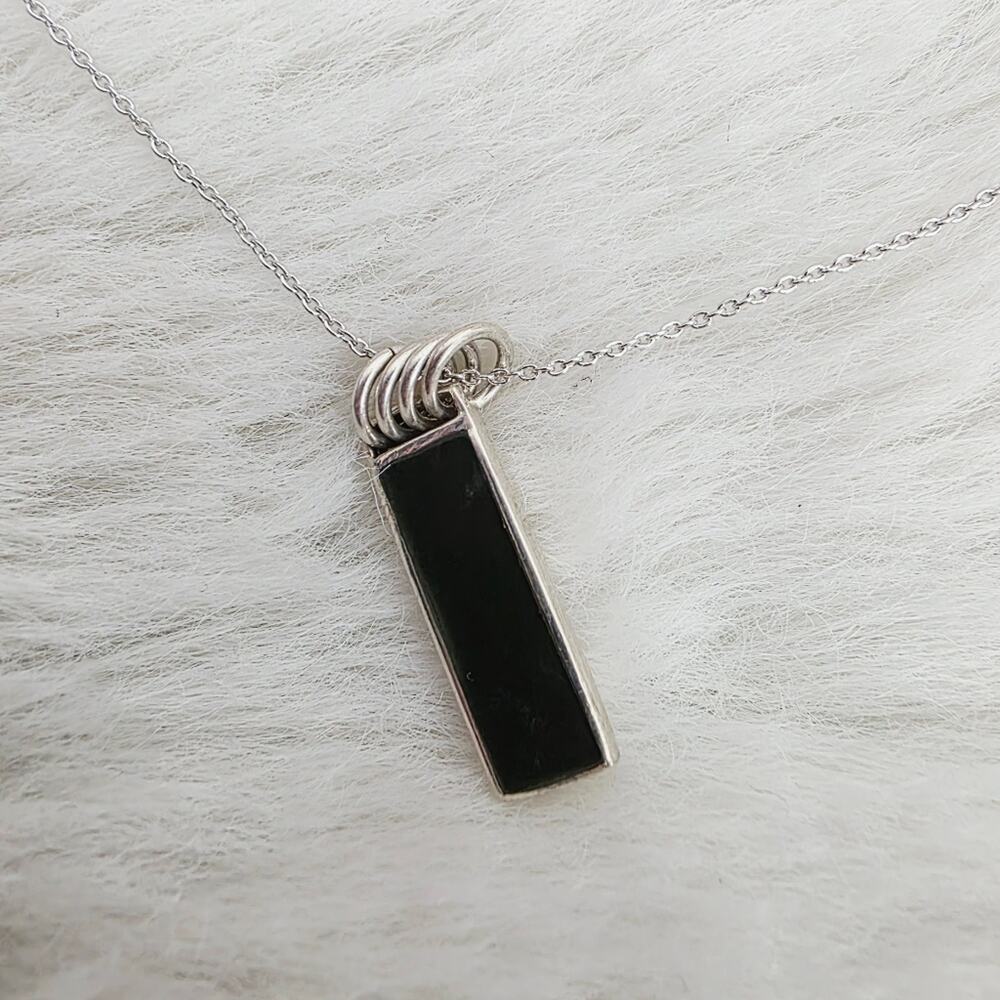 NEW Free Spirit Peyote Bird Silver Necklace with Black Onyx Pendant